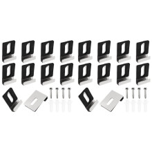 20 Pièces Heavy Duty Miroir Kit de Suspension, Lourd Miroir Matériel de Montage Miroir Clips pour Montage Mural, Seul Trou Argent