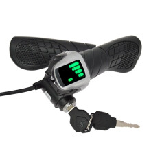 Twist Grip Throttle with LCD Display (Power Indicator) & Key Lock for E-Bikes/Scooters/Motorcycles 48V