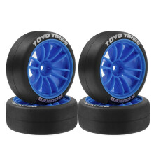 4pcs 65mm Hard Drift Tire Wheel for 1/10 TT01 TT02 XV01 PTG-2 HPI HSP RC Drift Car