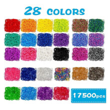 17500+ Rubber Band Armband Kit met 3-Laags Transparante Container, Armband Kit Maak Navul Kit Cadeaus voor Dochter