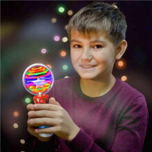 Wirująca, Świecąca Różdżka - Magiczna Kula z Diodami LED, Sensoryczny Spinner dla Dzieci, Upominki na Przyjęcia i Nagrody w Klasie