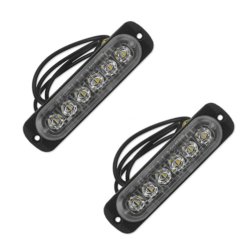2X 12V-24V 6LED Light Flash Emergency Car Vehicle Warning Strobe Flashing
