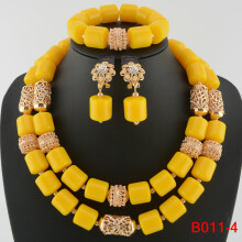 (2) Stilvolle Damen-Halskette, afrikanische Perlen, Schmuckset, nigerianische Hochzeit, Braut, indische Perlen, Schmuckset,