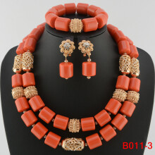 (1) Stilvolle Damen-Halskette, afrikanische Perlen, Schmuckset, nigerianische Hochzeit, Braut, indische Perlen, Schmuckset,