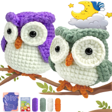 (Clear) Häkelset „Tierfamilie“ für Anfänger, Häkel-Starter-Sets, DIY-Häkelset für Anfänger, Häkel-Strickset
