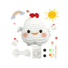 (Dark Khaki) Häkelset „Tierfamilie“ für Anfänger, Häkel-Starter-Sets, DIY-Häkelset für Anfänger, Häkel-Strickset