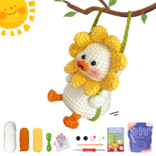 (army green) Häkelset „Tierfamilie“ für Anfänger, Häkel-Starter-Sets, DIY-Häkelset für Anfänger, Häkel-Strickset