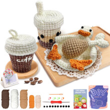 (Silver) Häkelset „Tierfamilie“ für Anfänger, Häkel-Starter-Sets, DIY-Häkelset für Anfänger, Häkel-Strickset