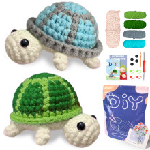 (Chocolate) Häkelset „Tierfamilie“ für Anfänger, Häkel-Starter-Sets, DIY-Häkelset für Anfänger, Häkel-Strickset