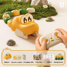 (Orange) Magnetische fressende Schlange, ferngesteuertes Autospielzeug für Jungen, Dual-Player, Battle Greedy Bean,