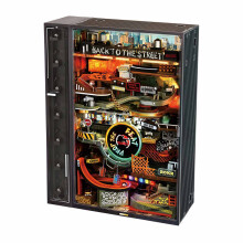 Robotime 3D-Puzzle, elektrische Kugelbahn, Modellbausätze, Parallelwelt, Hip-Hop-Straße, einzigartiges STEM-Spielzeug,