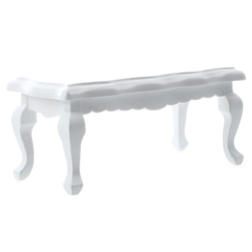Table Basse en Bois Miniature pour 1/12 Maison de Poupee - Blanc