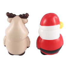 4 Stuks PU Anti Stress Reliever Speelgoed Kerstman Rendier Kerstcadeau Trage Rebound Antistress Knijp Speelgoed