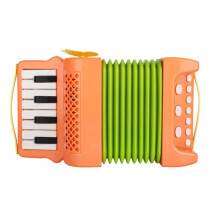 Accordion Toy 10 Keys 8 Bass Accordions for Kids Musical Instrument Educational Toys Gifts for Toddlers Beginners-Orange