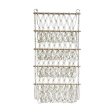 Wandbehang-Organizer, Stofftier-Spielzeugnetz, Hängematte, Kinderzimmer, Plüschtier-Aufbewahrung, Boho-Makramee, Weiß