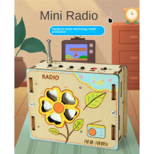 DIY FM Radio Model Wooden Science Experiment Kits Science Learning Puzzles Experiment Self-Made Assembly Materials Kit