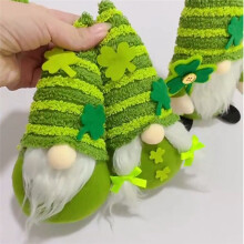 Kobold-Plüschdekorationen zum St. Patrick'S Day, Irische Ausgestopfte Zwergenpuppe, Knome-Dekoration, Grüne Gesichtslose Puppendekoration-A
