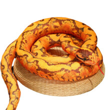 Simulation Python Plüschtier Riesenpython Plüschtier Plüschpuppe Halloween Dekoration Geschenk Orange Ring Python