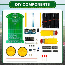 N82R Ultrasonic Ranging Obstacle Avoidance Kit Car DIY Electronic Kit Car Welding Practice DIY Kit