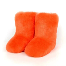 (5, 23) Kinder Winter Plüsch Pelz Stiefel Kunstpelz Kinder Booties ColorfuI Knöchel Kinder Schnee Stiefel Warme Slip-On Schuhe Hor Mädchen