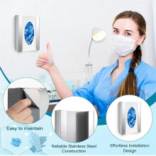 Glove Box Holder/Dispenser Stainless Steel Wall Mounted Glove Box Organizer,Glove Box Rack,Gloves Not Included