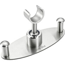 Handheld Shower  Holder with 2 Non-Slip Hooks, Stainless Steel Wall Mount Shower Bracket for Bathroom