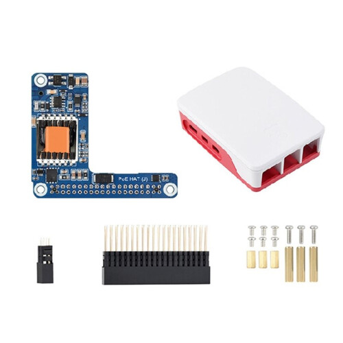 PoE/PoE+ HAT (J) Providing Both Network and Power Supply in One Ethernet Cable for Raspberry Pi 5/cm 5 Includes Housing