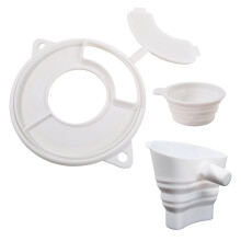 Silicone Mixer Bowl Cover W/H Measuring Bowl and Extended Funnel Compatible for Artisan Ksm150 4.5-5 Qt Tilt- Mixers