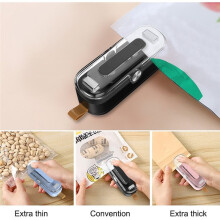 Bag Sealer Handheld Magnetic Heat Sealer & Cutter,Portable Food Snacks Packaging Sealing Machine Bag Resealer,1PC A