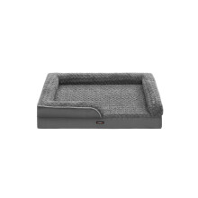 Orthopedic Dog Bed - Memory Foam - Slate Grey - Removable Washable Cover, Waterproof Liner