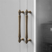 Poignée de Tiroir de Placard Rétro en Bronze Jaune - Bouton de Porte de Meuble de Style Européen