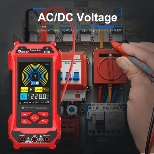 TOOLTOP ET838 Cable Locator Underground Cable Wall Wiring Locator Network Cable Tester AC  Voltage Multimeter