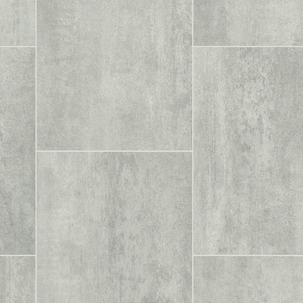(9M(29'5") X 4M(13'1")-36Mâ², Light Grey Chequers) Tile Stone Effect Lino Vinyl Flooring For Livingroom Kitchen Sheet Vinyl 9508311862788