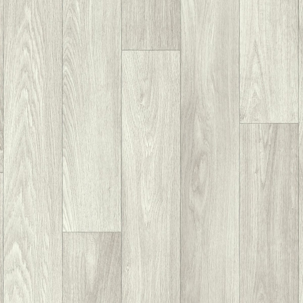 (8M(26'3") X 2M(6'6")-16Mâ², Silver Narrow Plank 666) Slip Resistant Wood Effect Lino Vinyl Flooring For Home Kitchen Bedroom Bathroom 9508372826767