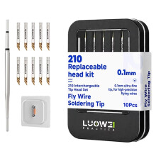 LUOWEI LW-210F Flying Wire Pointed Soldering Repair 0.1mm ULTRA-FINE Replaceable Jumper Soldering Heats Quickly A
