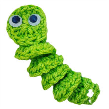 Handgemaakte Emotionele Ondersteuning Zorgenworm Cadeau, Gehaakte Zorgenworm Inspirerende Zorgen voor Jou, Schattig Gebreid Cadeau, Groen