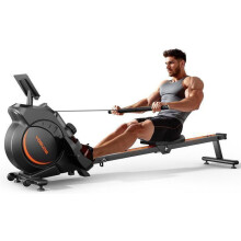 Profi-Magnet-Rudergerät FED FITNESS – 16 Widerstandsstufen, App und LCD-Display – Klappbar und leise – Belastbarkeit 160 kg