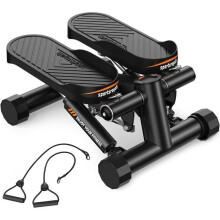 Hydraulischer Stepper FED FITNESS mit Zugseilen – Leise, rutschfest und mit LCD-Display – Maximale Belastung 150 kg
