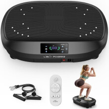 Vibrationsplatte 3-in-1 FED FITNESS – 120 Stufen – 5 Programme – Fernbedienung – LED-Display – Leise – Max. Belastung 150 kg