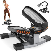 Stepper Twist FED FITNESS – Widerstandsbänder – Hydraulisch – Höhenverstellbar – LCD-Bildschirm – Max 150 kg