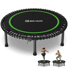 Trampolin - FED FITNESS - Erwachsene 250kg - 122cm - elastisch - faltbar/stabil/geräuschlos drinnen/garten - ohne Griff