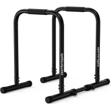 Verstellbare Dip-Station FED FITNESS mit stabilen parallelen Stangen, 181 kg, für das Oberkörpertraining zu Hause.