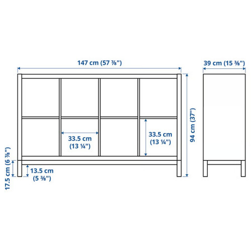 IKEA KALLAX Underframe Unit 4 Drawers 147x94 1