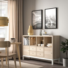 IKEA KALLAX Unit Underframe with 2 Doors&4 Drawers