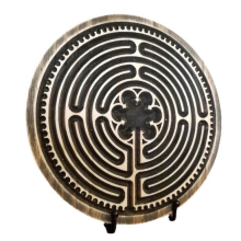 Labyrinths Wood Finger for Meditation and Prayer, Wooden Mindfulness Tool Altar Decoration L