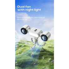 Dual Head Clip-On Fan, 4000mAh Rechargeable Portable Fan, 360 Rotating Mini Fan with Flexible Tripod, 3-Speed Quiet Cooling Fan