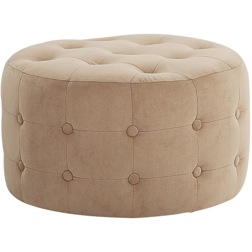 Beliani Pouffe TAMPA Velvet Sand Beige