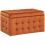Beliani Storage Ottoman MICHIGAN Velvet Orange 1