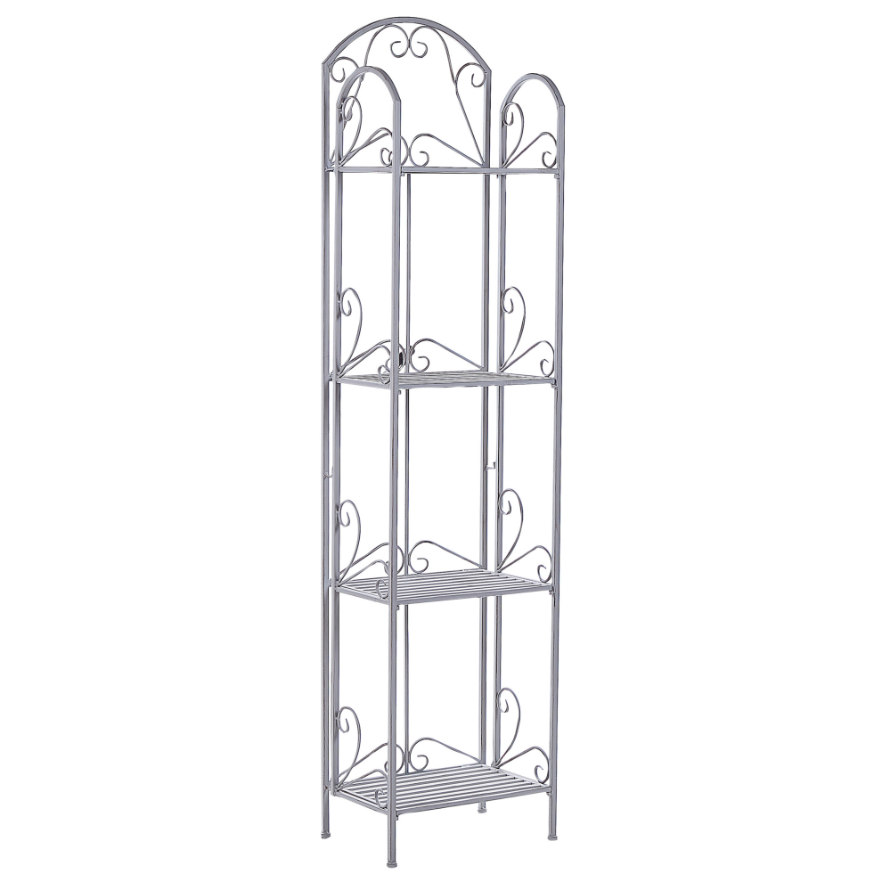 Beliani Shelving Unit Valdivia Metal Grey