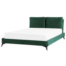 Bed Velvet MELLE 160 x 200 cm (EU King Size) Emerald Green
